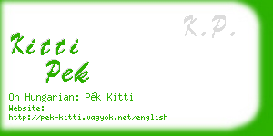 kitti pek business card