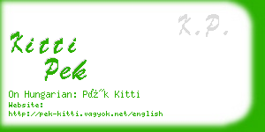 kitti pek business card